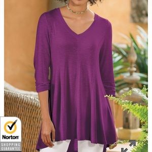 Soft Surroundings Fuchsia Long Top